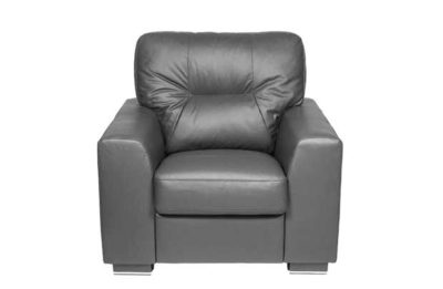 HOME Aston Leather and Leather Effect Chair - Black